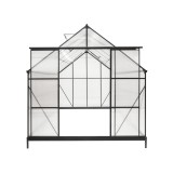Szklarnia ogrodowa z poliwęglanu - Verbena I - 3,7x2,4m - czarna GRINDI IN THE GARDEN - 13