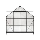 Szklarnia ogrodowa z poliwęglanu - Verbena I - 3,7x2,4m - czarna GRINDI IN THE GARDEN - 12