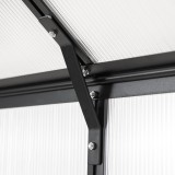 Szklarnia ogrodowa z poliwęglanu - Verbena I - 3,7x2,4m - czarna GRINDI IN THE GARDEN - 4