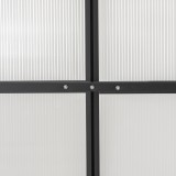 Szklarnia ogrodowa z poliwęglanu - Verbena I - 3,7x2,4m - czarna GRINDI IN THE GARDEN - 15