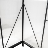 Szklarnia ogrodowa z poliwęglanu - Verbena I - 3,7x2,4m - czarna GRINDI IN THE GARDEN - 5