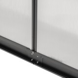 Szklarnia ogrodowa z poliwęglanu - Verbena I - 3,7x2,4m - czarna GRINDI IN THE GARDEN - 16