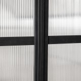 Szklarnia ogrodowa z poliwęglanu - Verbena I - 3,7x2,4m - czarna GRINDI IN THE GARDEN - 17