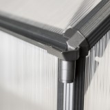 Szklarnia ogrodowa z poliwęglanu - Verbena I - 3,7x2,4m - czarna GRINDI IN THE GARDEN - 7