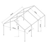 Namiot ogrodowy imprezowy PE 3x6m beżowy - GNO 1 GRINDI IN THE GARDEN - 9