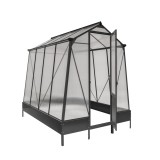 Szklarnia ogrodowa z poliwęglanu - Arum I - 2,5x1,9m - czarna GRINDI IN THE GARDEN - 10