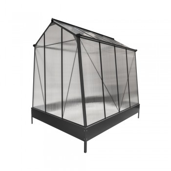 Szklarnia ogrodowa z poliwęglanu - Arum I - 2,5x1,9m - czarna GRINDI IN THE GARDEN - 11