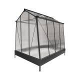 Szklarnia ogrodowa z poliwęglanu - Arum I - 2,5x1,9m - czarna GRINDI IN THE GARDEN - 11