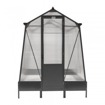 Szklarnia ogrodowa z poliwęglanu - Arum I - 2,5x1,9m - czarna GRINDI IN THE GARDEN - 12