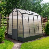 Szklarnia ogrodowa z poliwęglanu - Arum I - 2,5x1,9m - czarna GRINDI IN THE GARDEN - 2