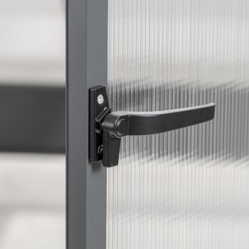 Szklarnia ogrodowa z poliwęglanu - Arum I - 2,5x1,9m - czarna GRINDI IN THE GARDEN - 3