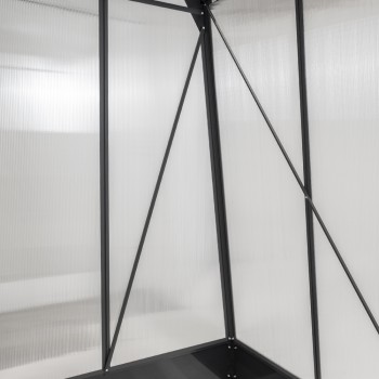 Szklarnia ogrodowa z poliwęglanu - Arum I - 2,5x1,9m - czarna GRINDI IN THE GARDEN - 4