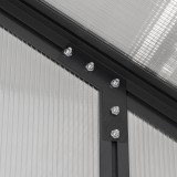 Szklarnia ogrodowa z poliwęglanu - Arum I - 2,5x1,9m - czarna GRINDI IN THE GARDEN - 15