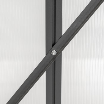 Szklarnia ogrodowa z poliwęglanu - Arum I - 2,5x1,9m - czarna GRINDI IN THE GARDEN - 16