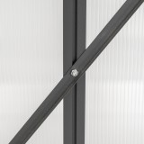 Szklarnia ogrodowa z poliwęglanu - Arum I - 2,5x1,9m - czarna GRINDI IN THE GARDEN - 16