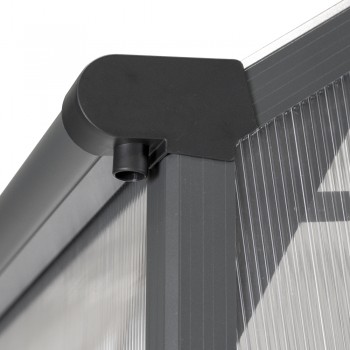 Szklarnia ogrodowa z poliwęglanu - Arum I - 2,5x1,9m - czarna GRINDI IN THE GARDEN - 6