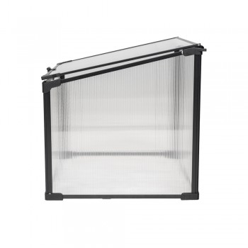 Szklarnia ogrodowa z poliwęglanu, pojedyncza - 60x51x51 - Magnolia I, czarna GRINDI IN THE GARDEN - 4