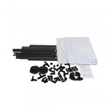 Szklarnia ogrodowa z poliwęglanu, potrójna - 180x51x51 - Magnolia III, czarna GRINDI IN THE GARDEN - 12