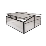 Szklarnia ogrodowa z poliwęglanu, dwustronna - 100x100x48 - Magnolia IV, czarna GRINDI IN THE GARDEN - 1