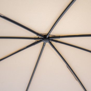 Pawilon ogrodowy altana - stalowa - RINIA 3x3m beżowa GRINDI IN THE GARDEN - 6