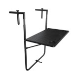 Składany stolik balkonowy czarny - SSB 4 - 60x60x73cm Grindi - 1