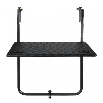 Składany stolik balkonowy czarny - SSB 4 - 60x60x73cm Grindi - 2