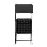 Składane krzesło balkonowe czarne 2 szt - SSC 1 - 57x44x80cm GRINDI IN THE GARDEN - 2