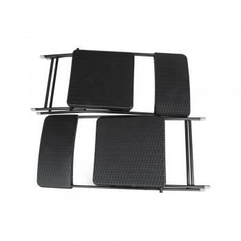 Składane krzesło balkonowe czarne 2 szt - SSC 1 - 57x44x80cm GRINDI IN THE GARDEN - 5