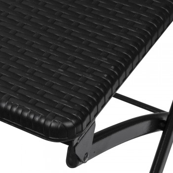 Składane krzesło balkonowe czarne 2 szt - SSC 1 - 57x44x80cm GRINDI IN THE GARDEN - 7