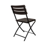 Składane krzesło balkonowe brązowe 2 szt - SSC 2 - 58x46x81 GRINDI IN THE GARDEN - 2