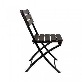 Składane krzesło balkonowe brązowe 2 szt - SSC 2 - 58x46x81 GRINDI IN THE GARDEN - 3