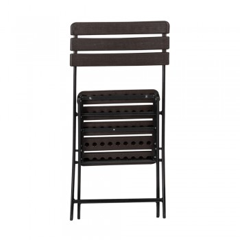 Składane krzesło balkonowe brązowe 2 szt - SSC 2 - 58x46x81 GRINDI IN THE GARDEN - 4