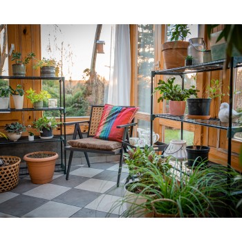 Kwietnik regał ogrodowy 90x30x106 - GRO - 4 półkowy stojak na rośliny GRINDI IN THE GARDEN - 4