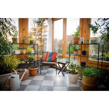 Kwietnik regał ogrodowy 90x30x106 - GRO - 4 półkowy stojak na rośliny GRINDI IN THE GARDEN - 3