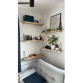 Półka ścienna wisząca LOFT drewniana - FAL 1 Domax Home - 5