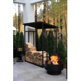 Drewutnia, stojak na drewno kominkowe 110x70x145 - Rakau I Grindi - 2