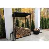 Drewutnia, stojak na drewno kominkowe 110x70x145 - Rakau I Grindi - 3