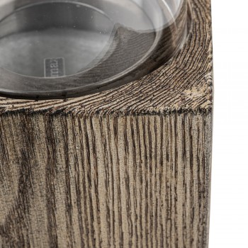 Biokominek wolnostojący prostokątny 12x20 imitacja drewna - Lawu II GRINDI IN THE GARDEN - 4