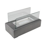 Biokominek wolnostojący prostokątny 33x16x18 szary - Tambora I GRINDI IN THE GARDEN - 1