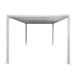 Pergola tarasowa aluminiowa - TASOS I - 3x3m biała GRINDI IN THE GARDEN - 3