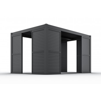 Przesuwna ścianka żaluzjowa panel do pergoli Kea - szara GRINDI IN THE GARDEN - 17