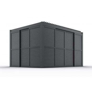 Przesuwna ścianka żaluzjowa panel do pergoli Kea - szara GRINDI IN THE GARDEN - 12