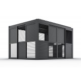 Przesuwna ścianka żaluzjowa panel do pergoli Kea - szara GRINDI IN THE GARDEN - 18