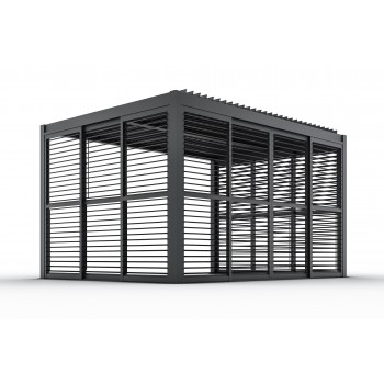 Przesuwna ścianka żaluzjowa panel do pergoli Kea - szara GRINDI IN THE GARDEN - 15