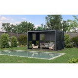 Przesuwna ścianka żaluzjowa panel do pergoli Kea - szara GRINDI IN THE GARDEN - 4