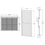 Przesuwna ścianka żaluzjowa panel do pergoli Kea - szara GRINDI IN THE GARDEN - 14