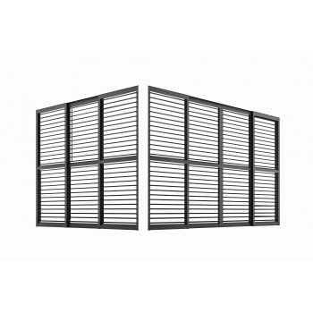 Przesuwna ścianka żaluzjowa panel do pergoli Kea - szara GRINDI IN THE GARDEN - 1