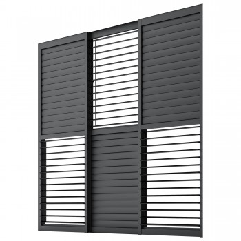 Przesuwna ścianka żaluzjowa panel do pergoli Kea - szara GRINDI IN THE GARDEN - 8