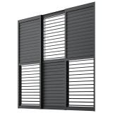 Przesuwna ścianka żaluzjowa panel do pergoli Kea - szara GRINDI IN THE GARDEN - 8