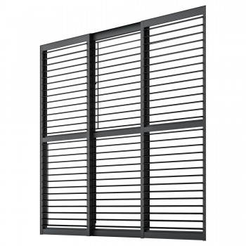 Przesuwna ścianka żaluzjowa panel do pergoli Kea - szara GRINDI IN THE GARDEN - 2